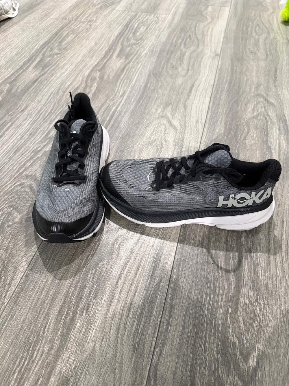Hoka Men's Gray and Black Performance Running Shoes